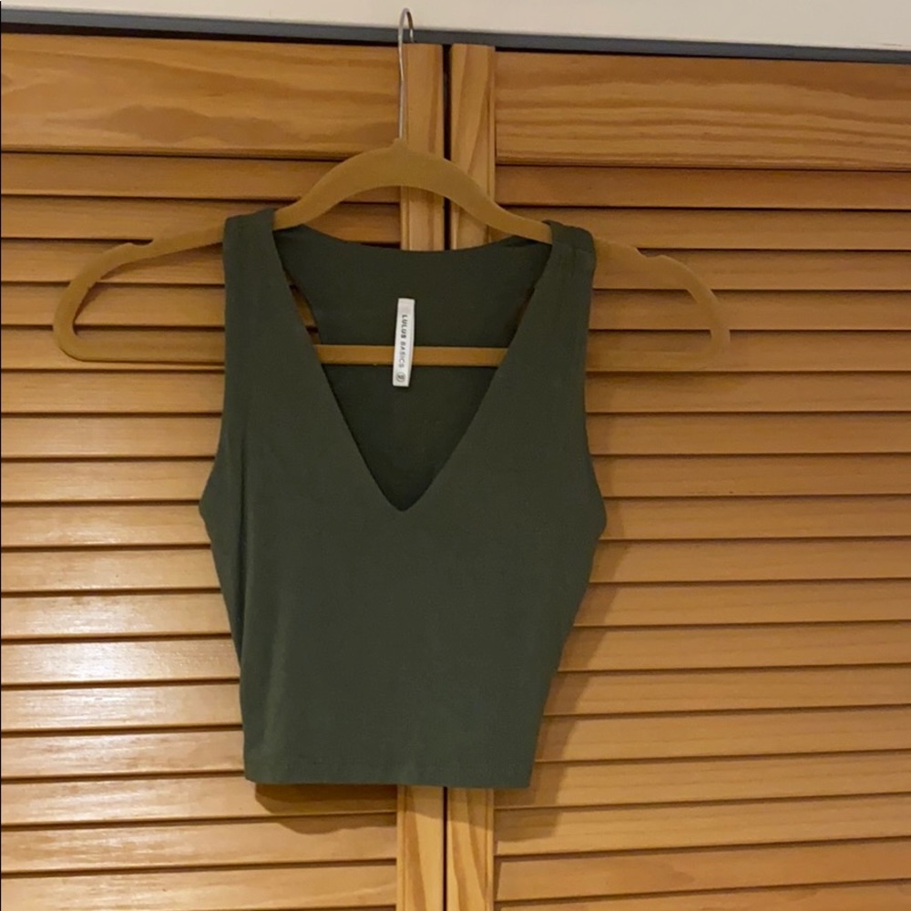 Olive Crop Top
